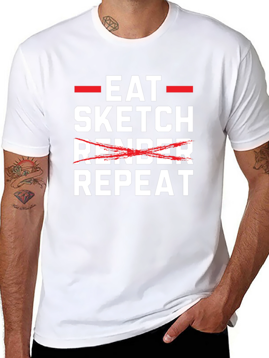 Eat Sketch Repeat Graphic Tee