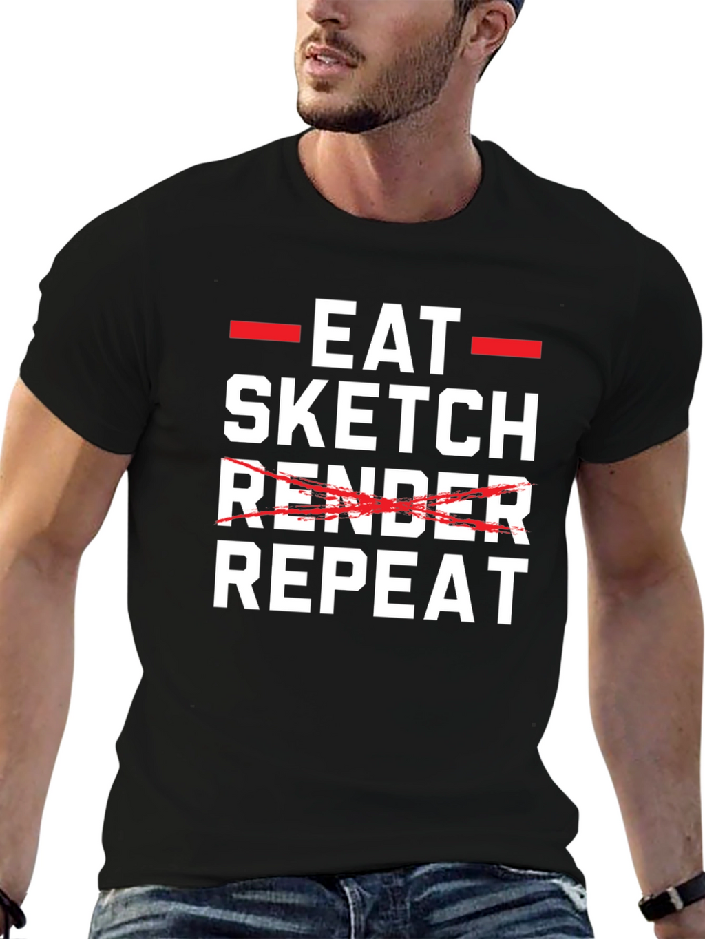 Eat Sketch Repeat Graphic Tee