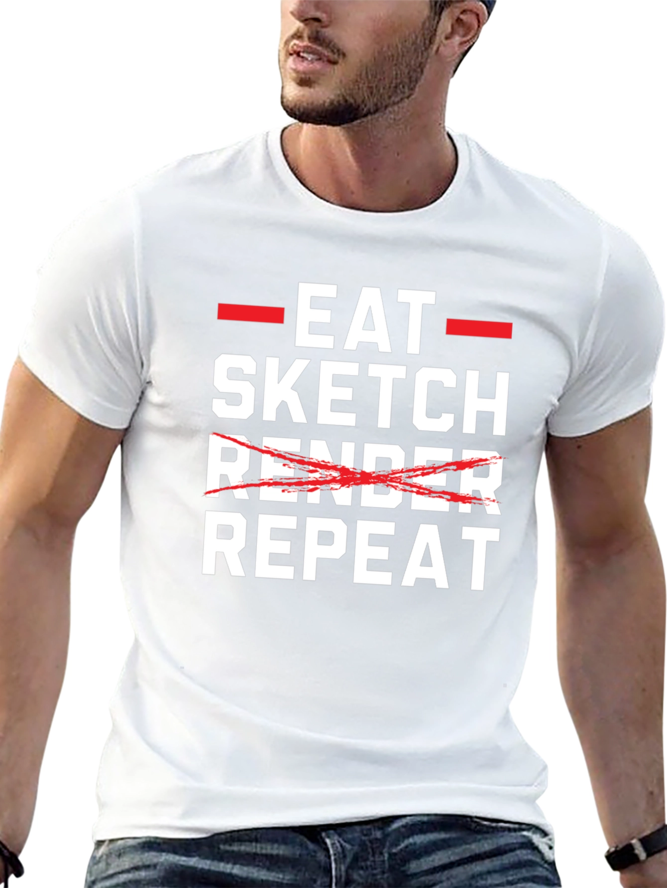 Eat Sketch Repeat Graphic Tee