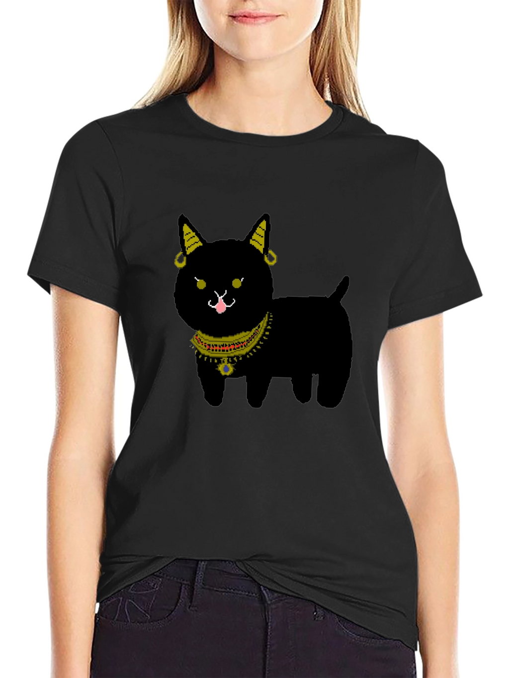 Black Cat Jewel Tee