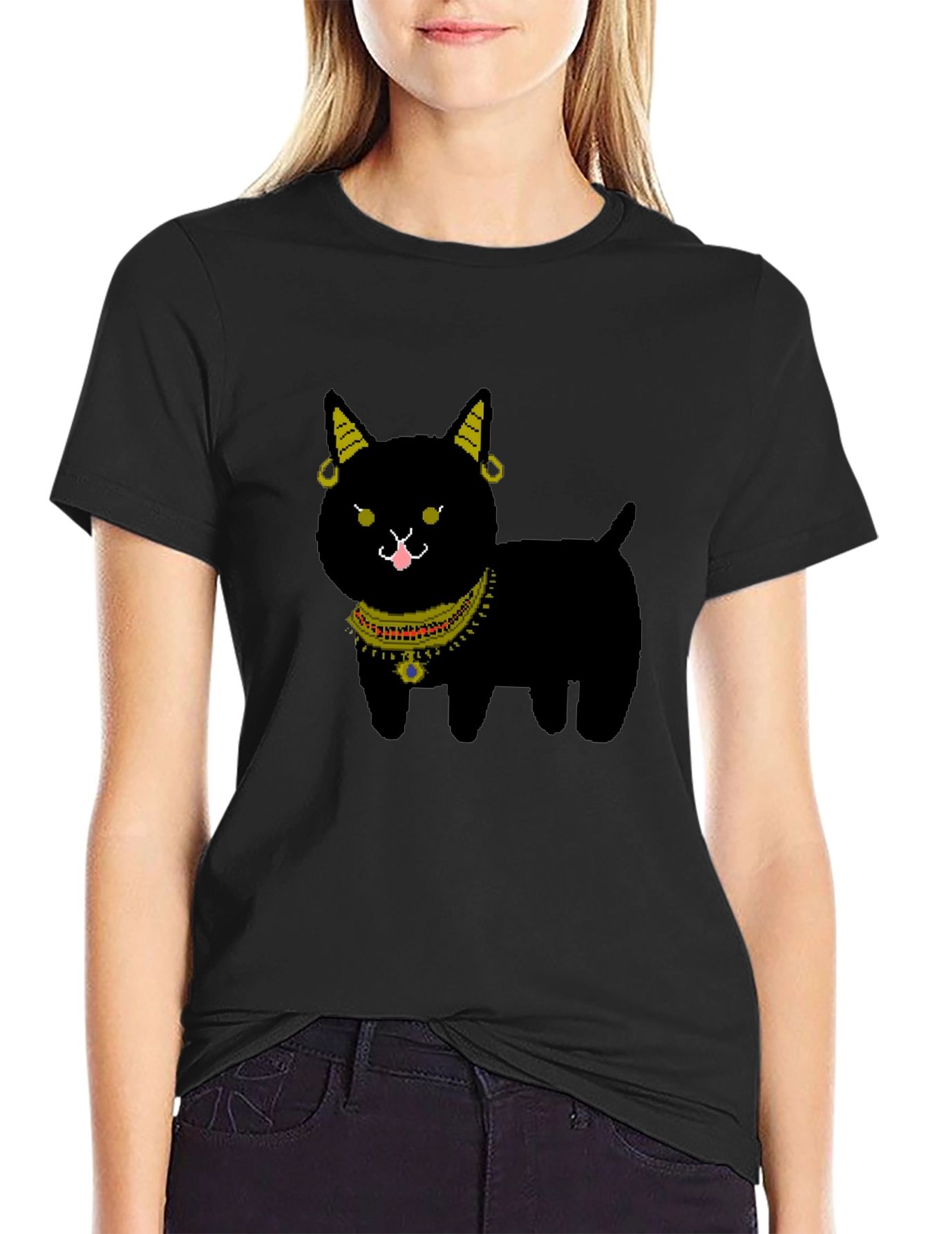 Black Cat Jewel Tee