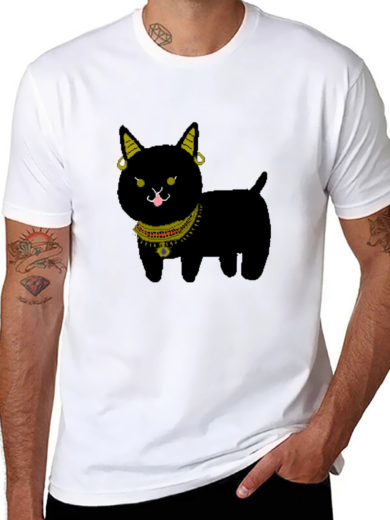 Black Cat Jewel Tee