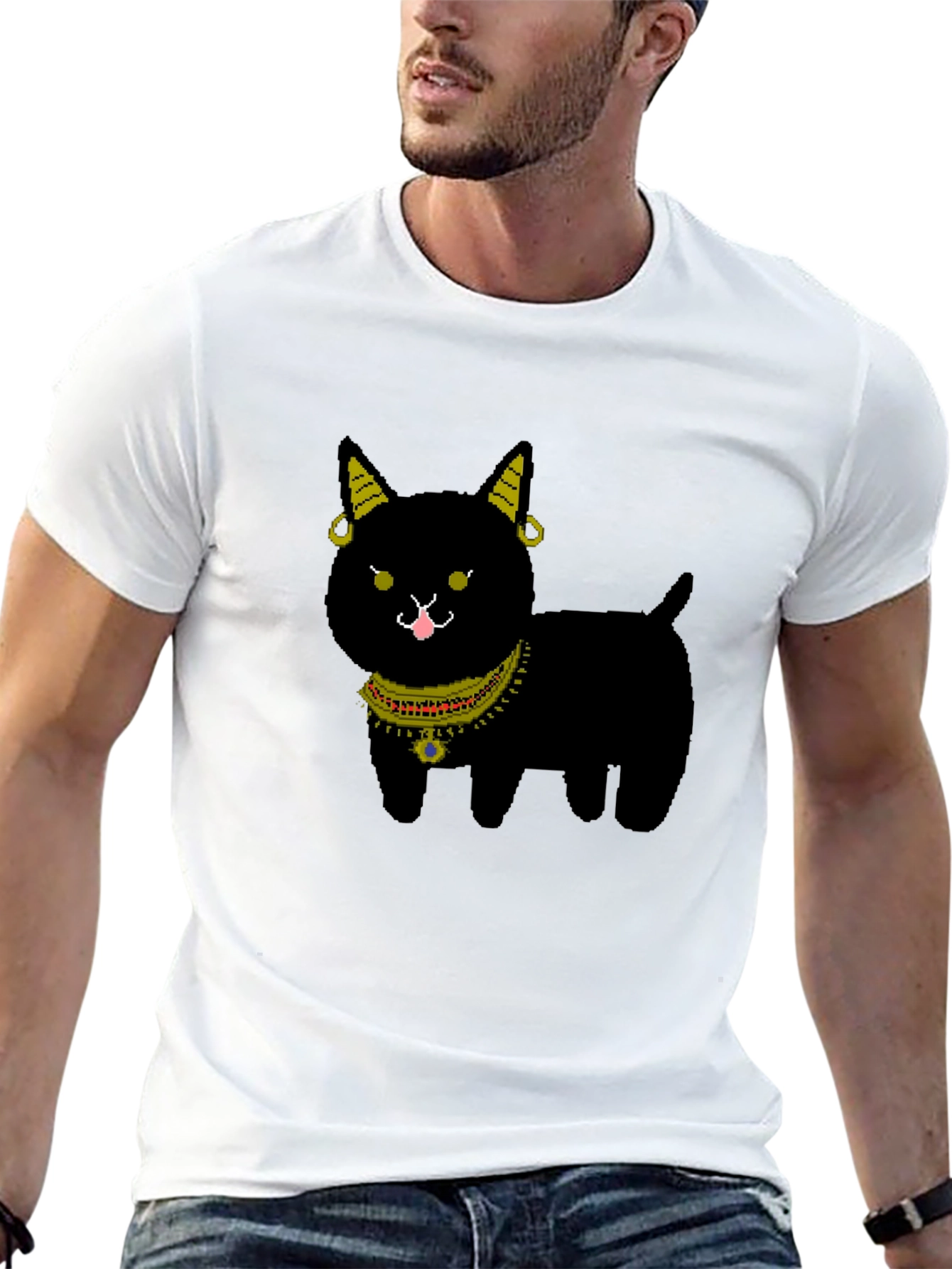 Black Cat Jewel Tee