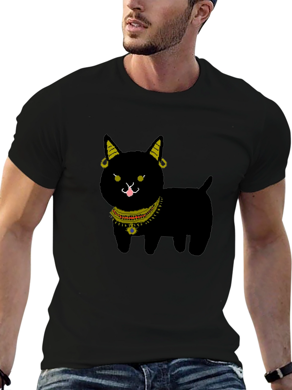 Black Cat Jewel Tee
