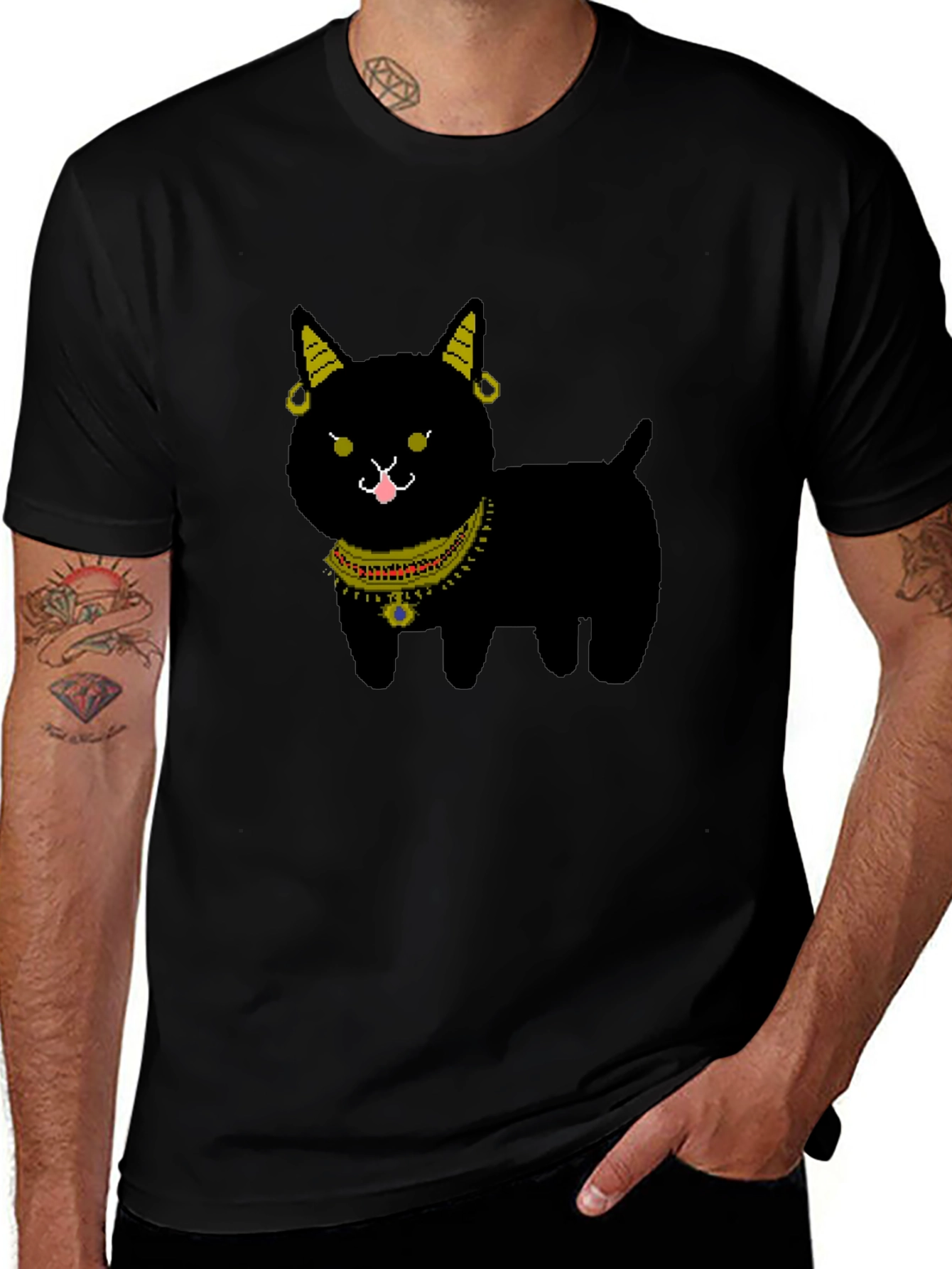 Black Cat Jewel Tee