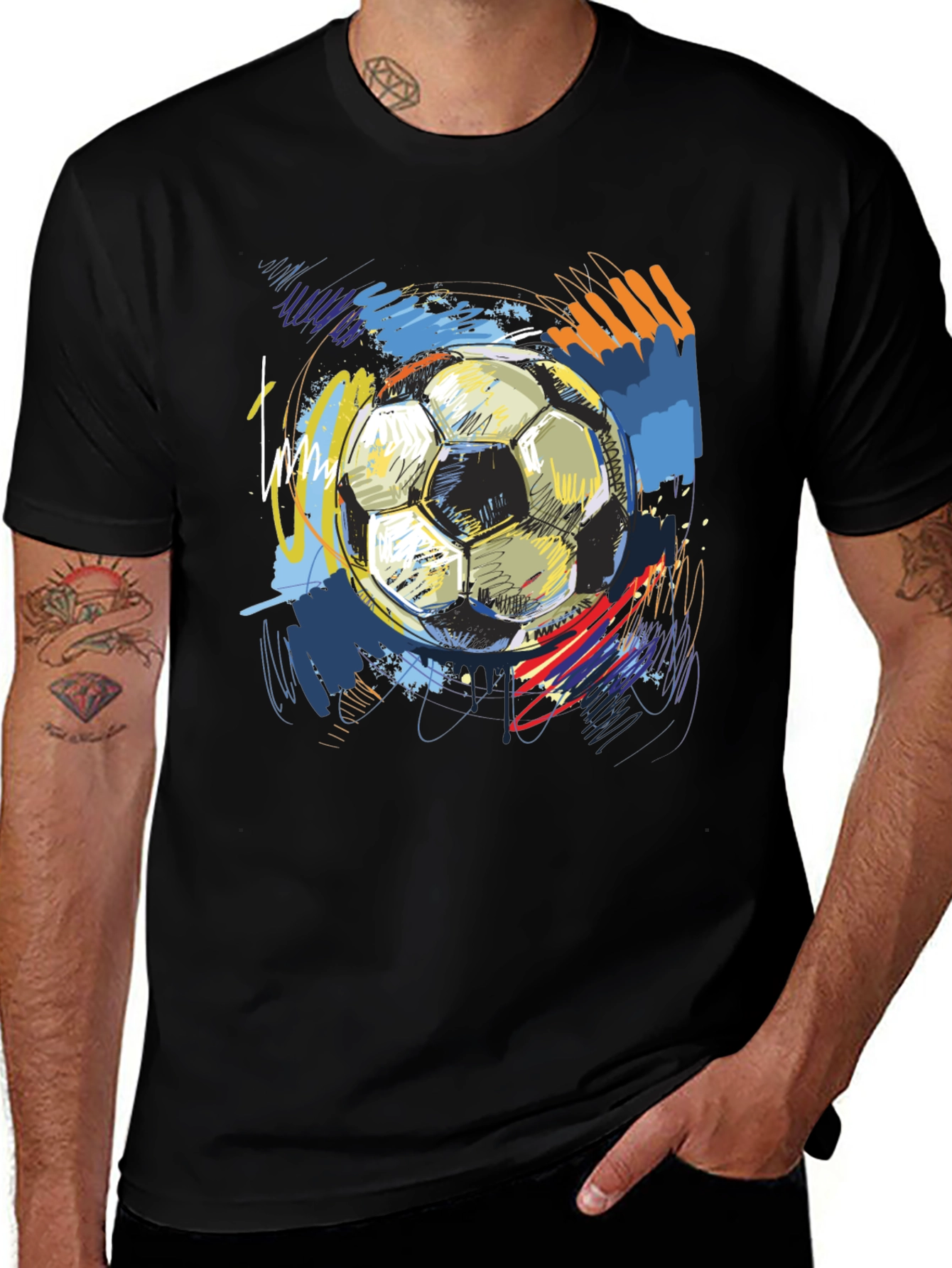 Soccer Ball Graphic Tee - Stylish Sportswear