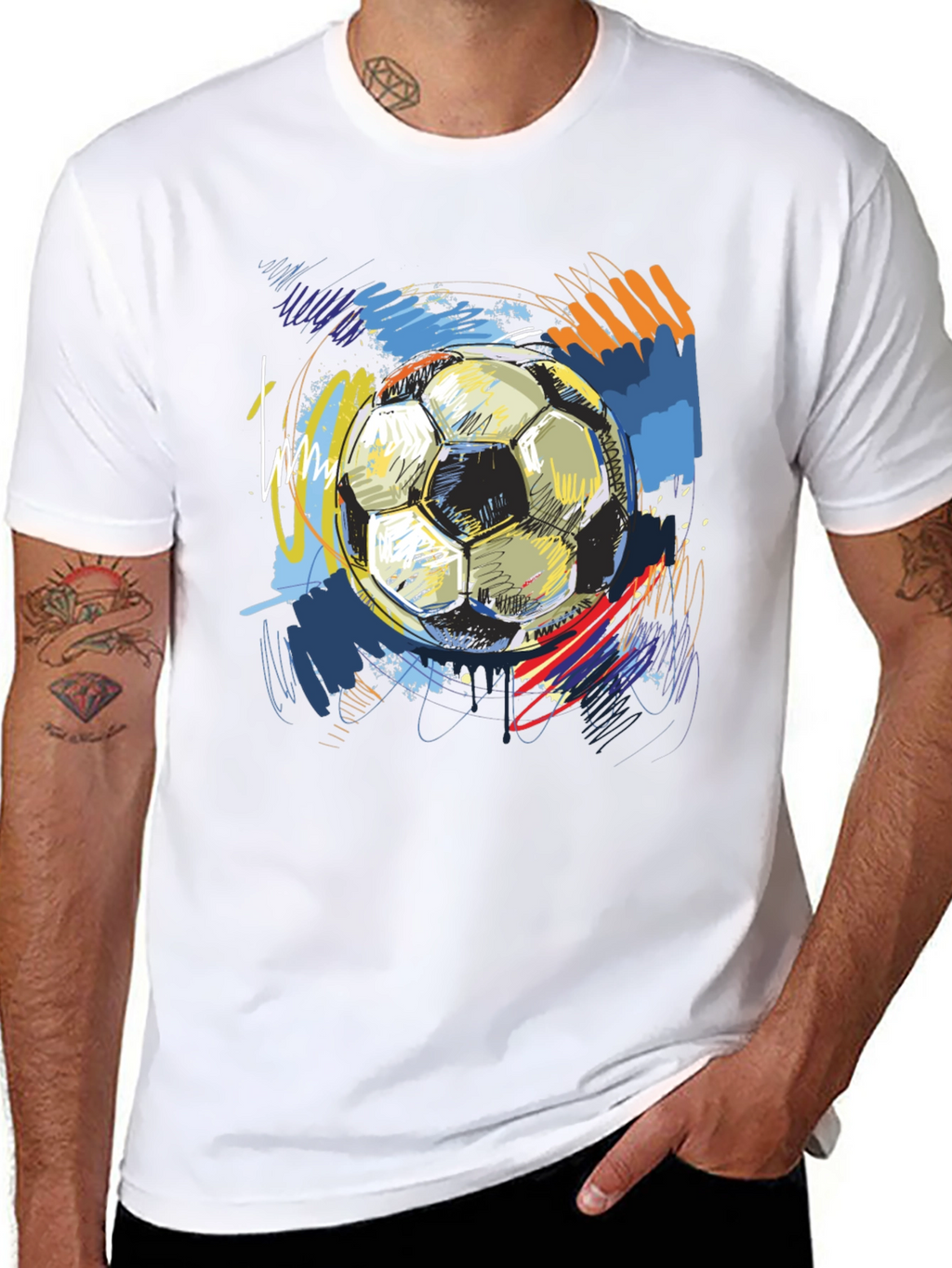 Soccer Ball Graphic Tee - Stylish Sportswear