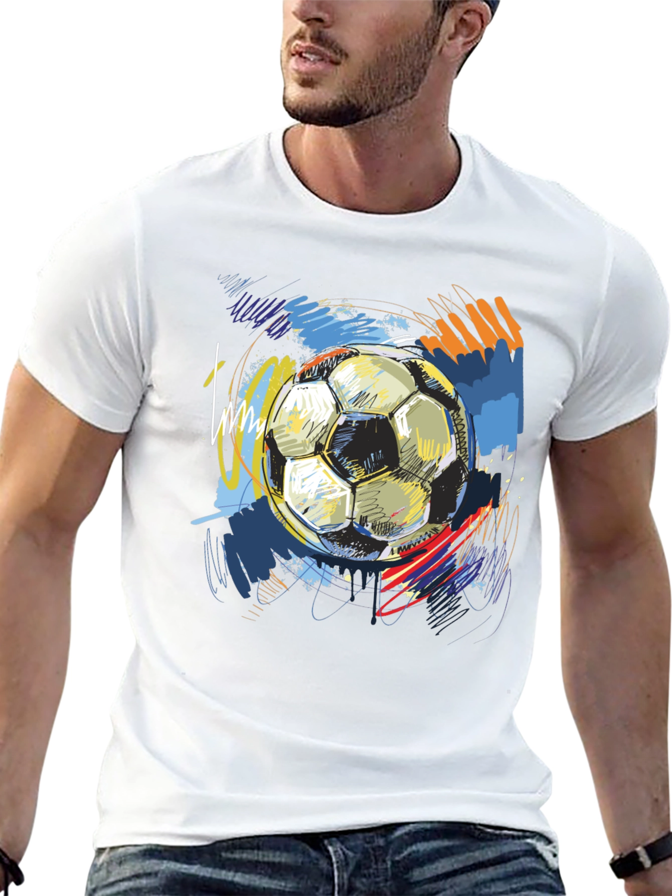 Soccer Ball Graphic Tee - Stylish Sportswear
