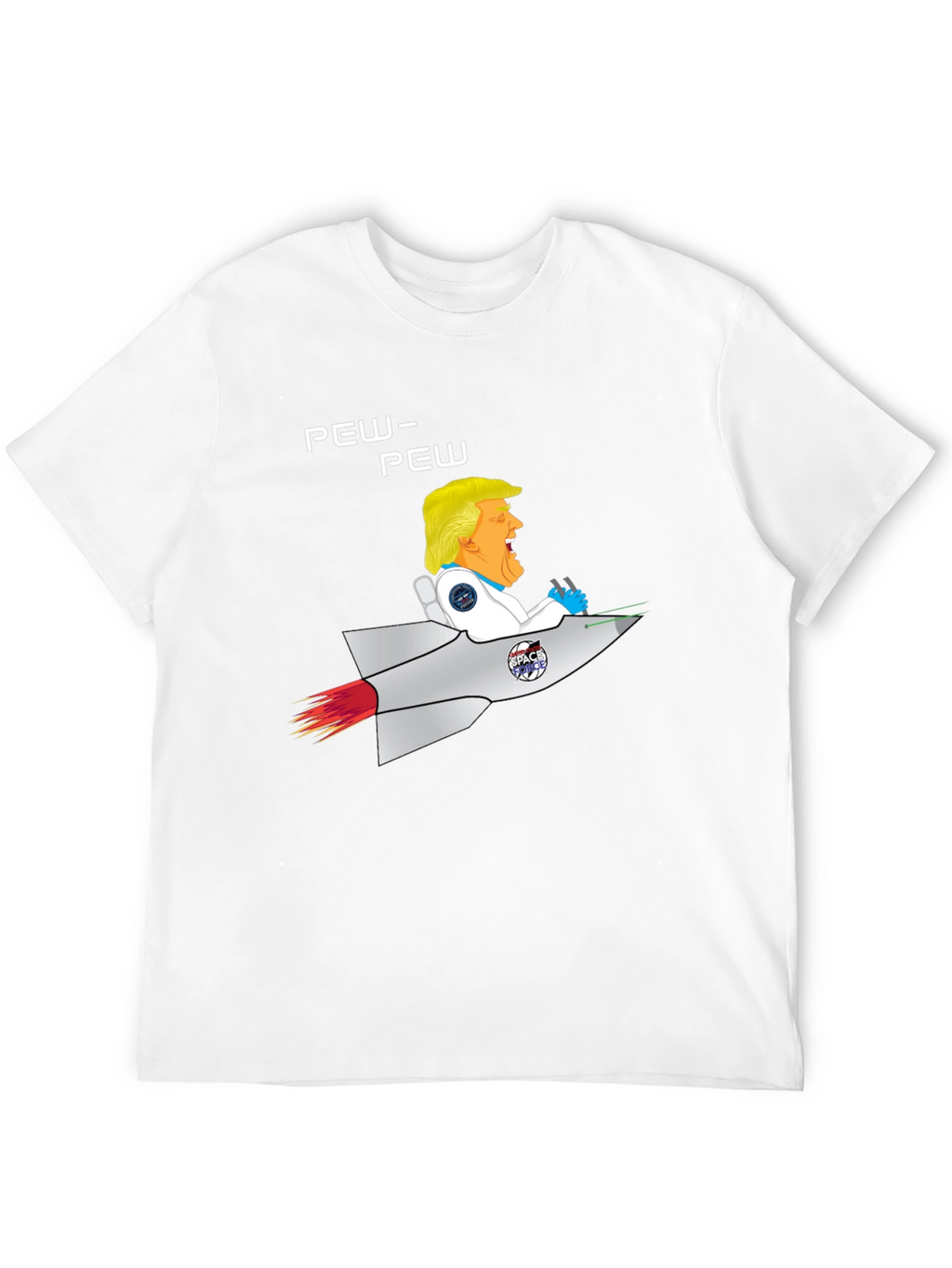 Trump Space Rocket Pew Pew T-Shirt