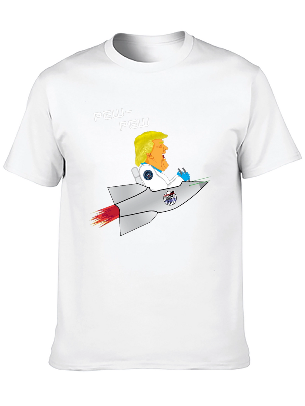 Trump Space Rocket Pew Pew T-Shirt