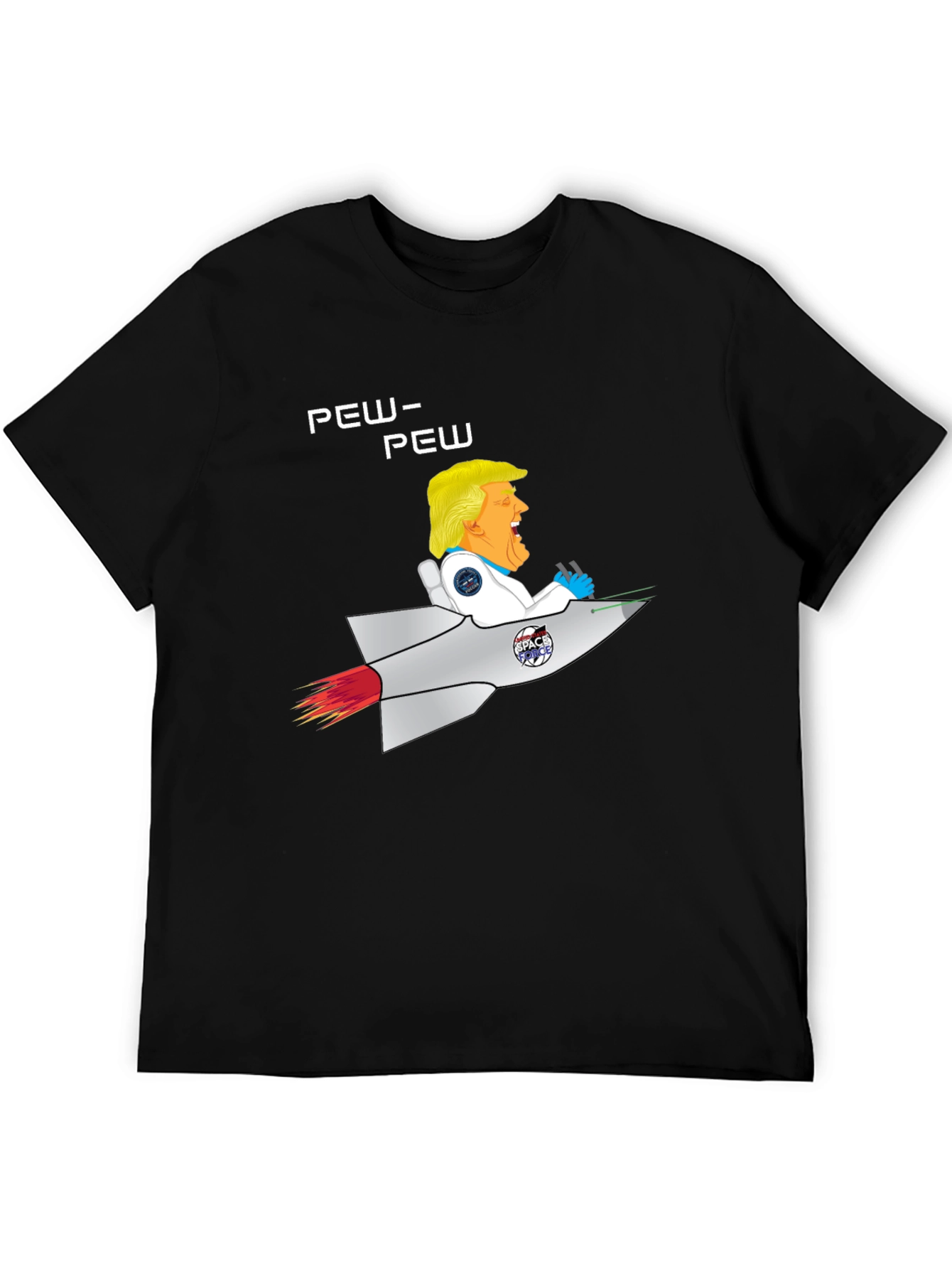 Trump Space Rocket Pew Pew T-Shirt
