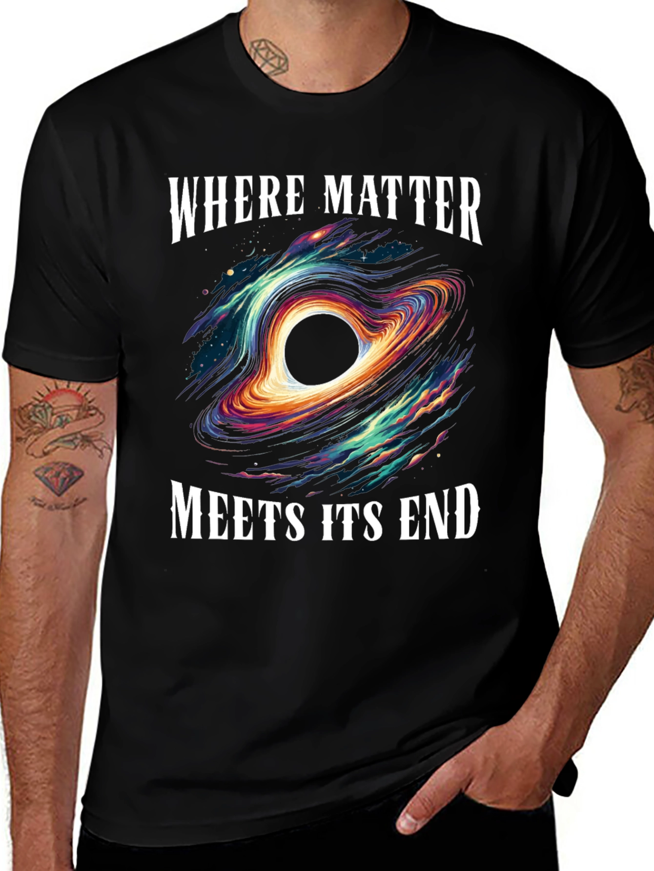 Black Hole Graphic Tee - Where Matter Meets Its End