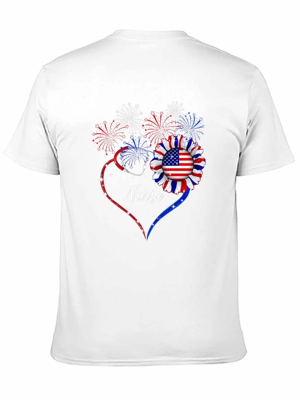 Patriotic Nurse Graphic T-Shirt