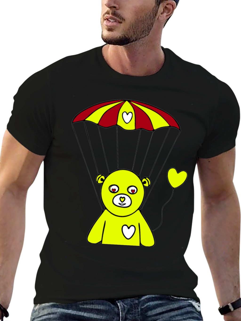Parachute Teddy Bear Graphic Tee