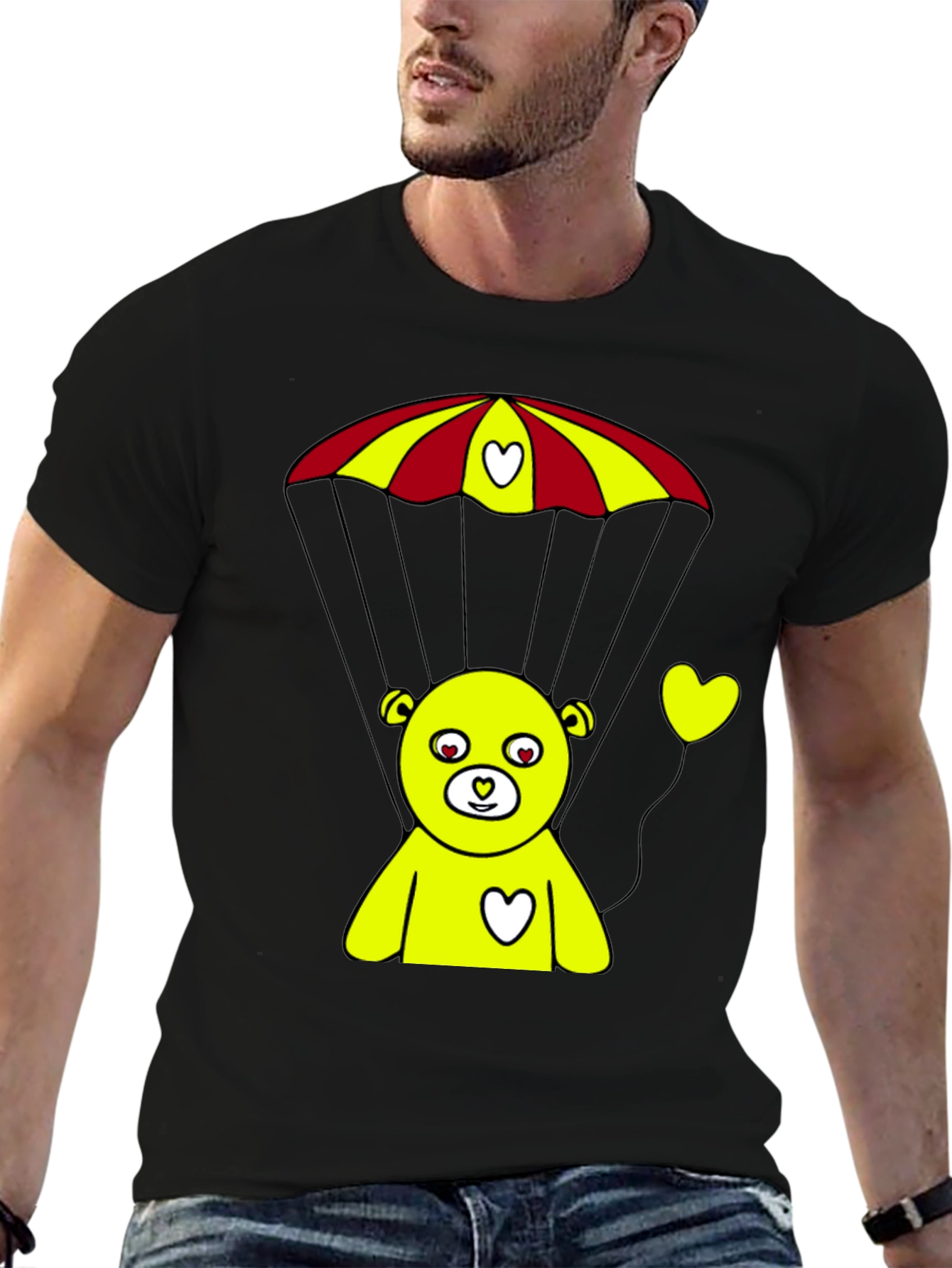 Parachute Teddy Bear Graphic Tee