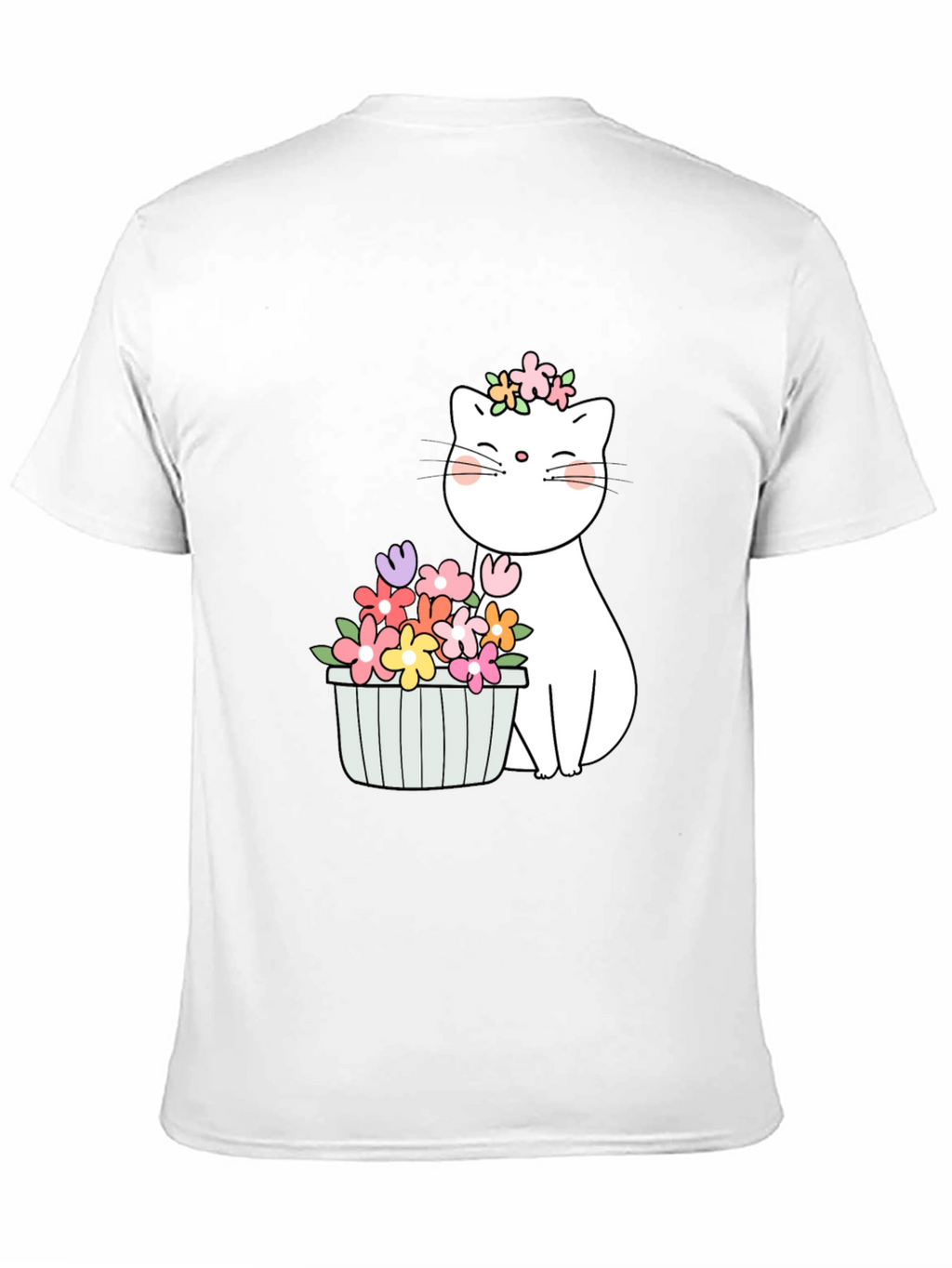 Floral Cat Graphic T-Shirt
