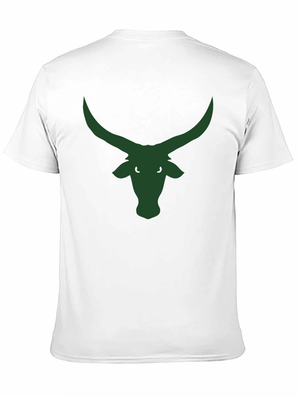 Black T-Shirt with Green Bull Horns Graphic