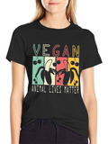 Vegan Animal Lives Matter Graphic T-Shirt