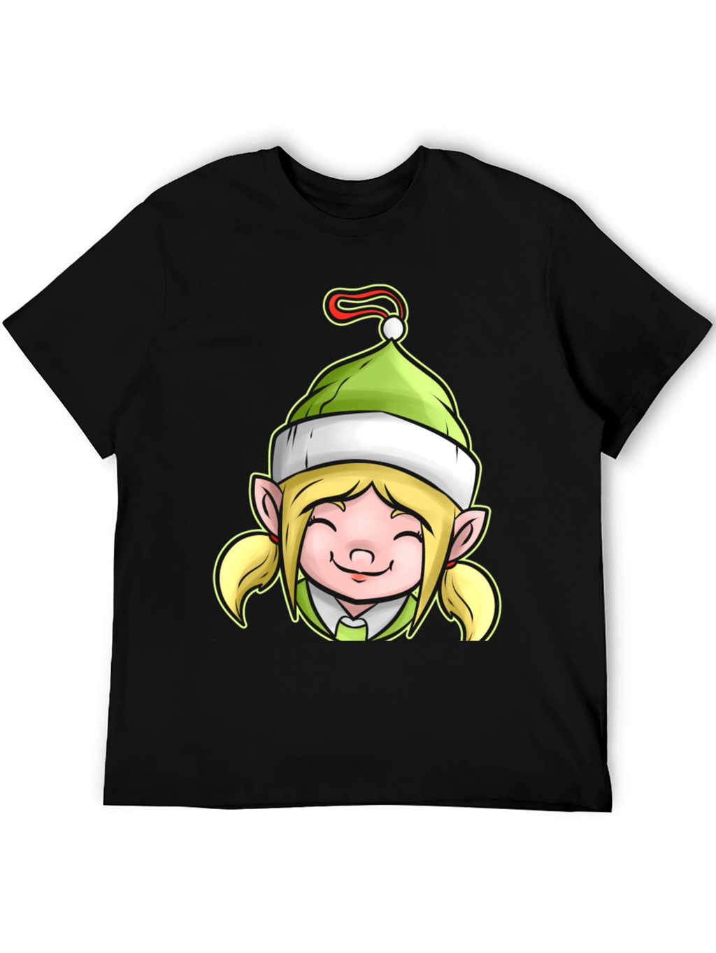 Festive Elf Girl Graphic Tee