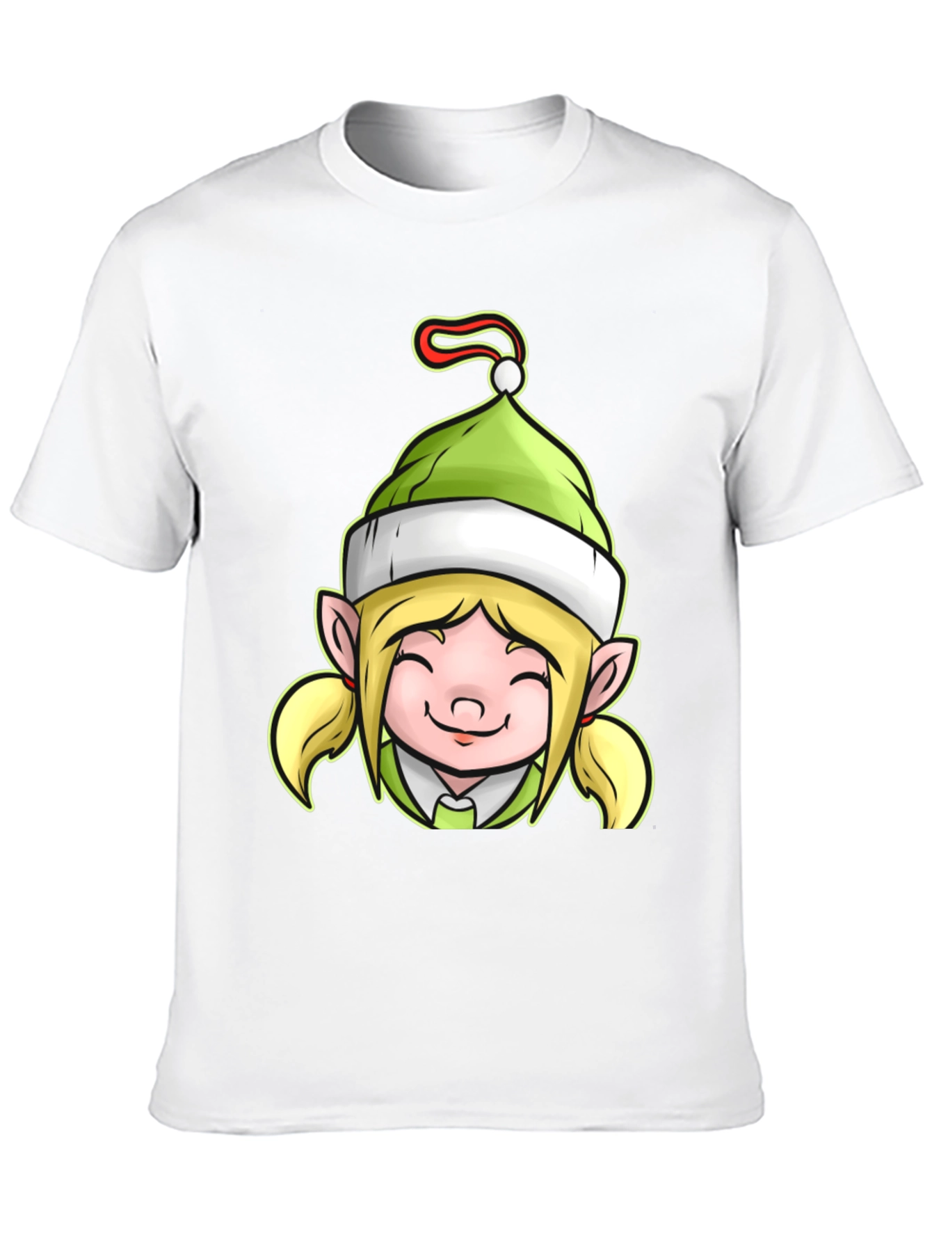 Festive Elf Girl Graphic Tee