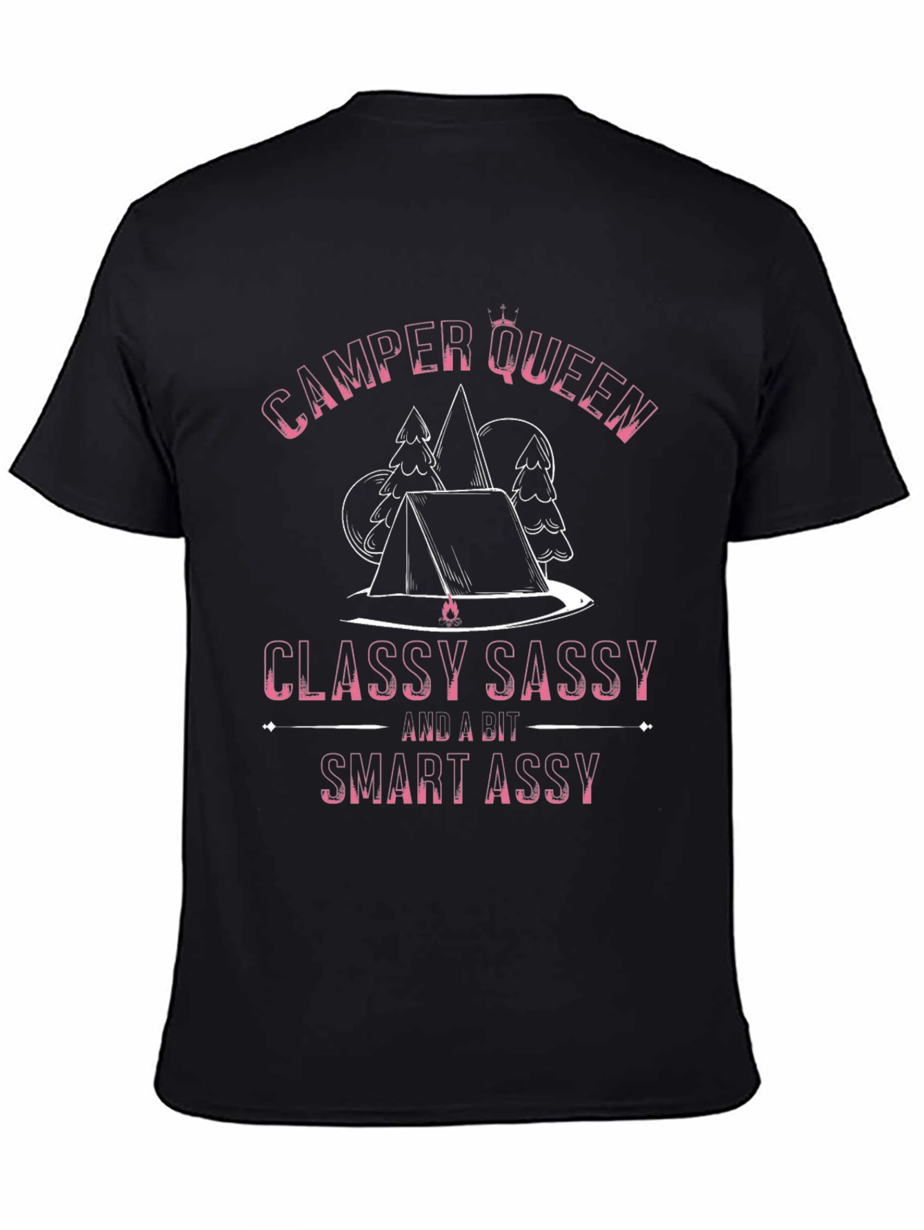 Camper Queen Black T-Shirt - Classy Sassy Smart Assy