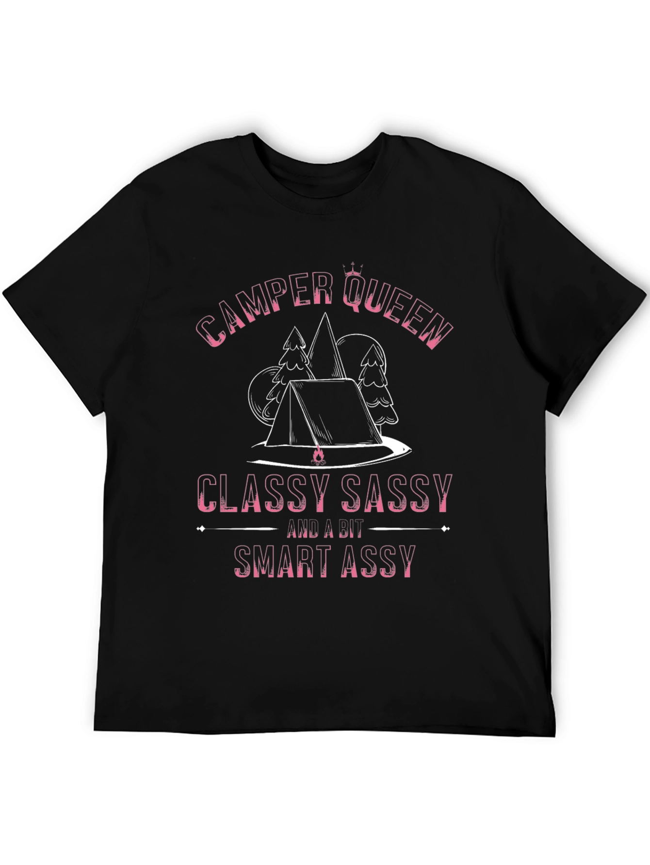 Camper Queen Black T-Shirt - Classy Sassy Smart Assy