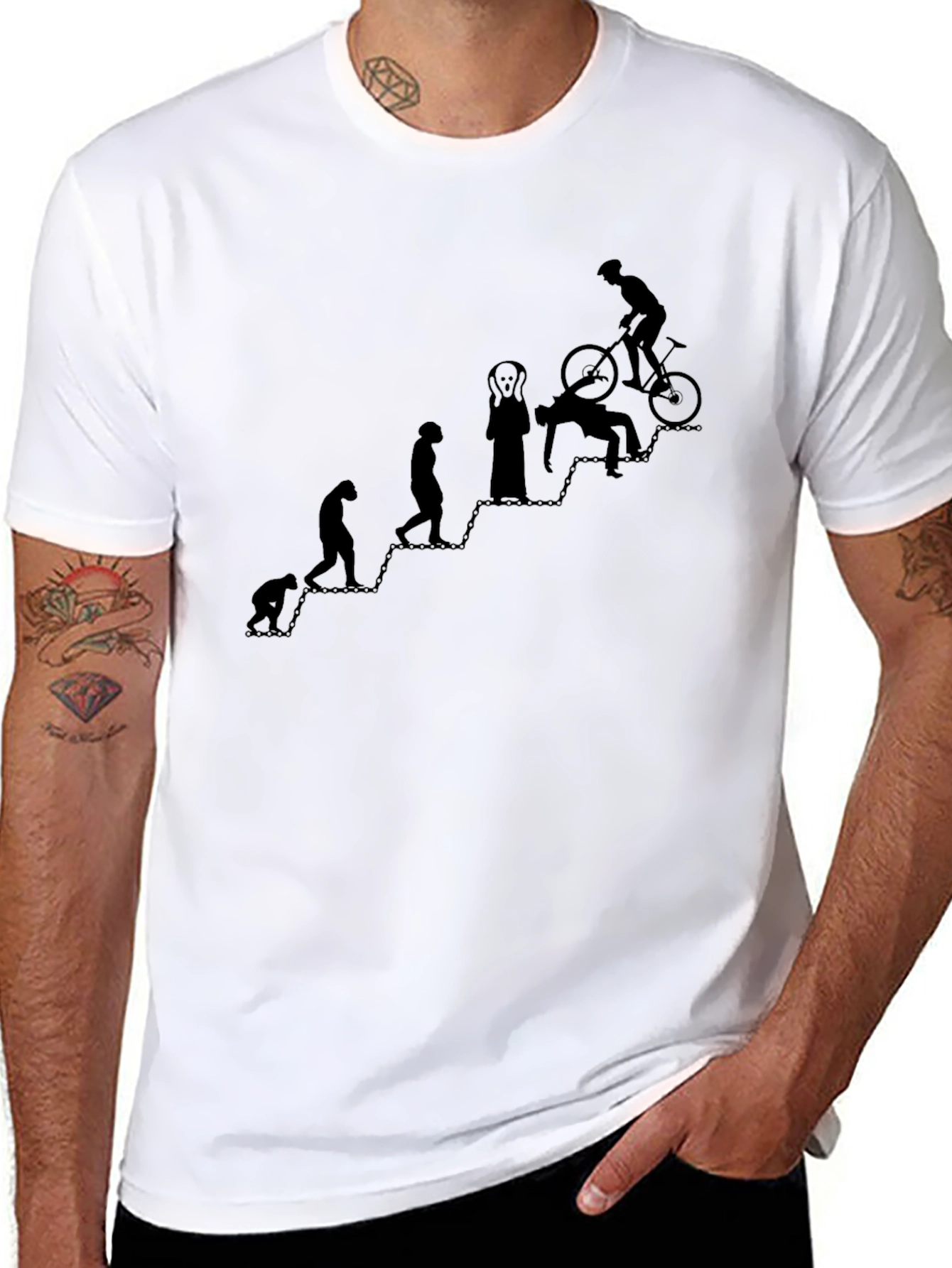 Evolution of a Biker T-Shirt - Funny Graphic Tee