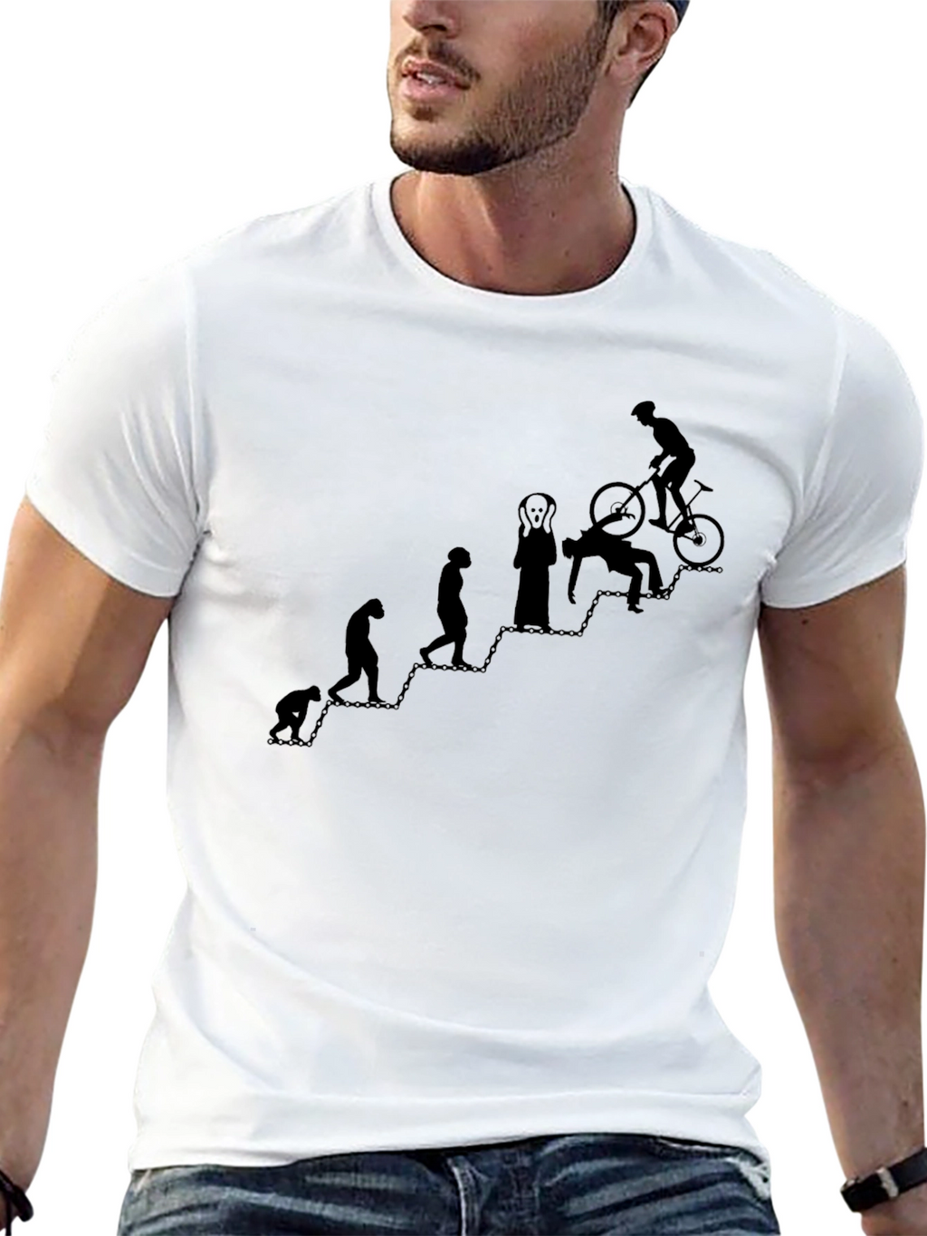 Evolution of a Biker T-Shirt - Funny Graphic Tee