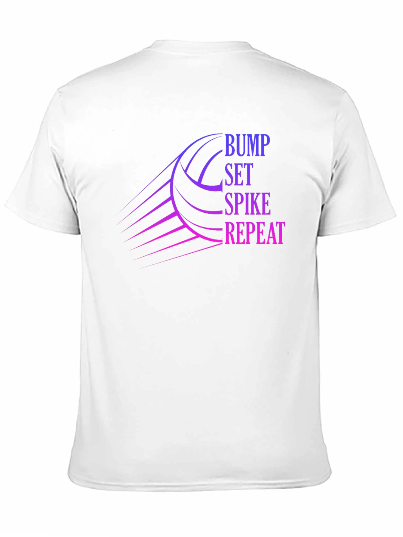 Volleyball Bump Set Spike Repeat Graphic T-Shirt