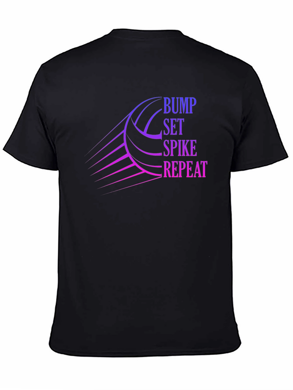 Volleyball Bump Set Spike Repeat Graphic T-Shirt
