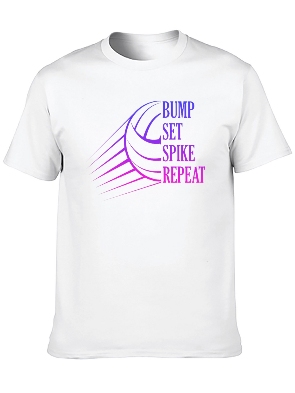 Volleyball Bump Set Spike Repeat Graphic T-Shirt