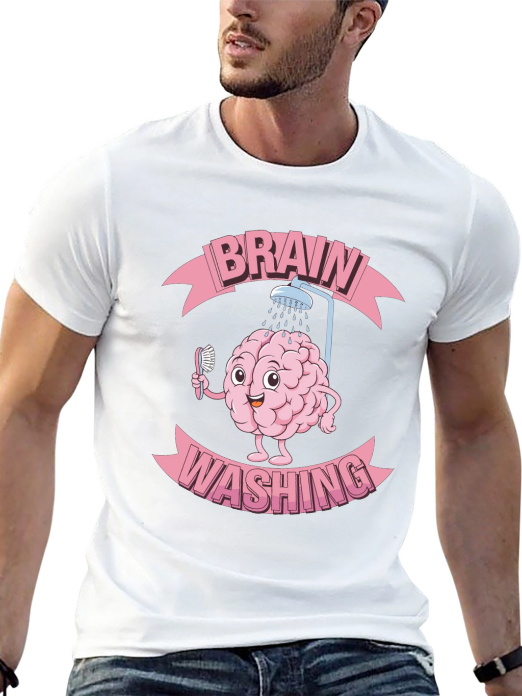 Brain Washing Funny T-Shirt - Unique Graphic Tee