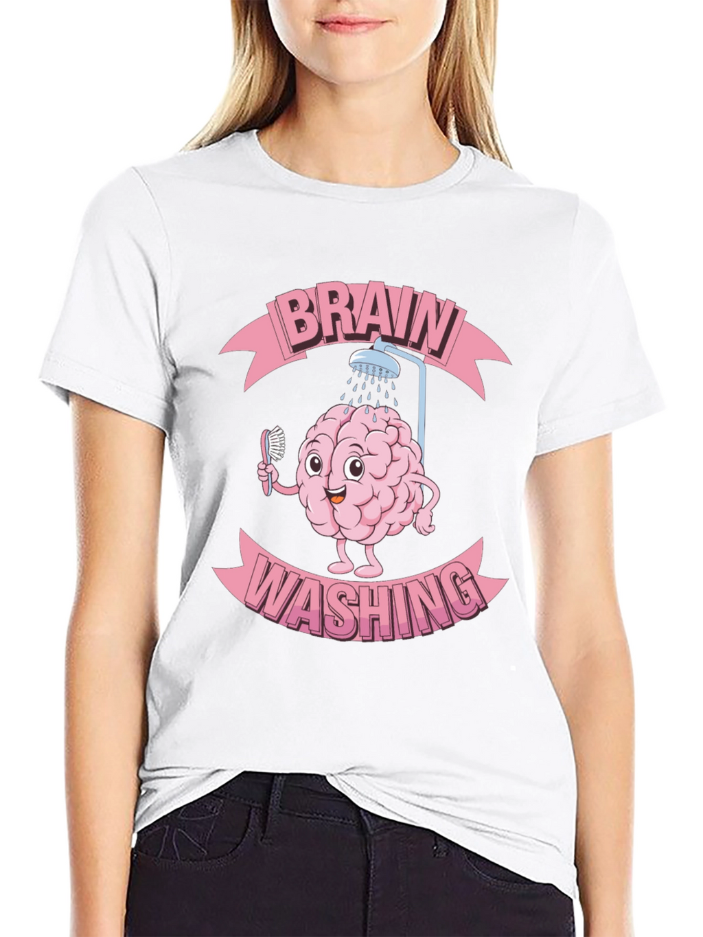 Brain Washing Funny T-Shirt - Unique Graphic Tee