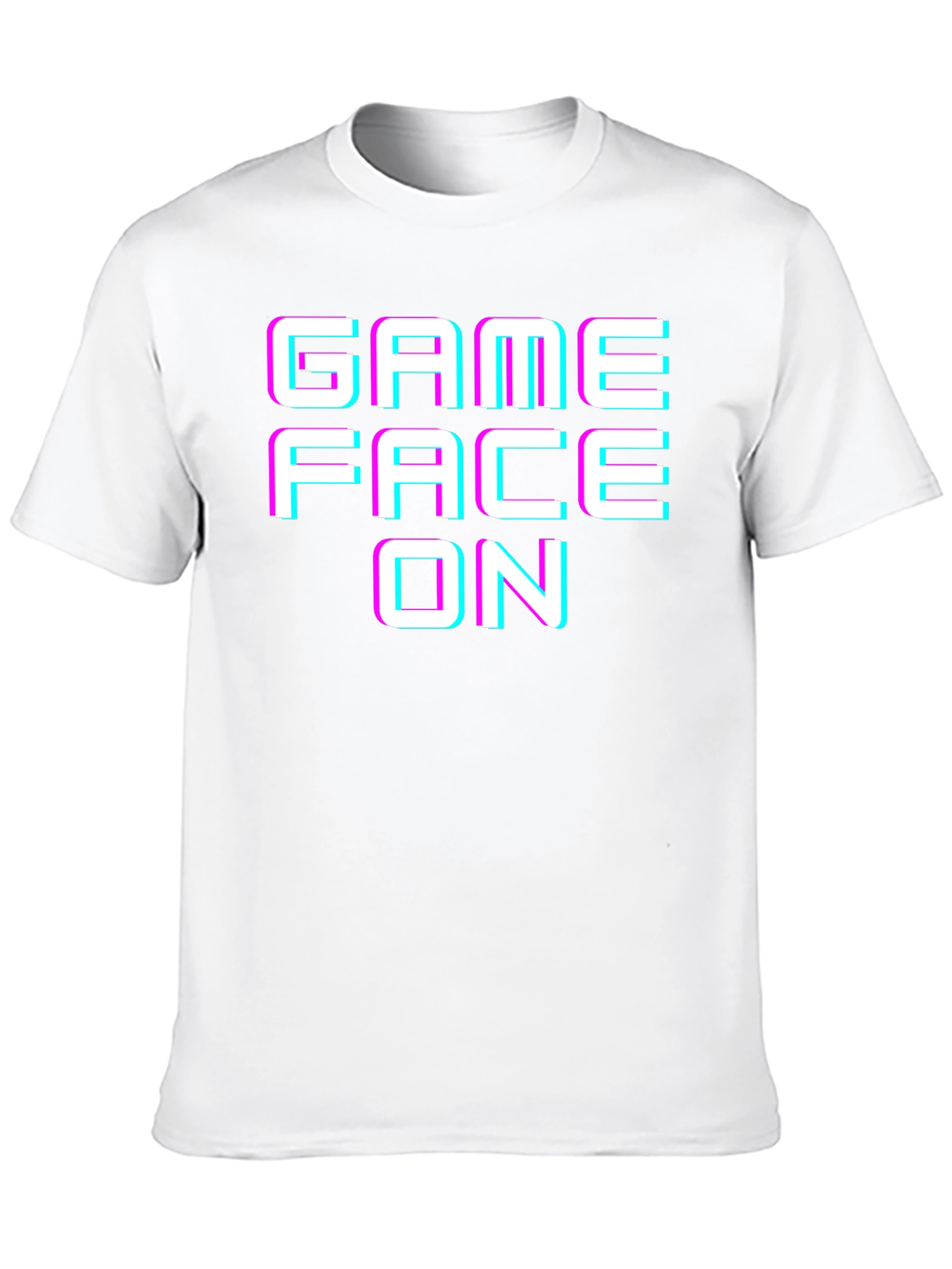 Game Face On Graphic Tee - Black Cotton T-Shirt