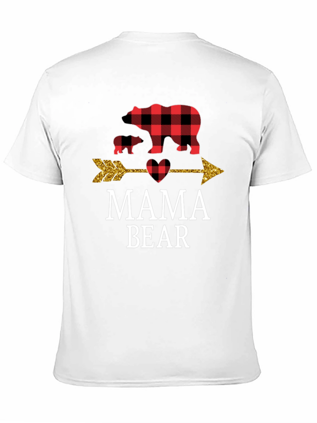 Mama Bear Buffalo Plaid Arrow Graphic Tee