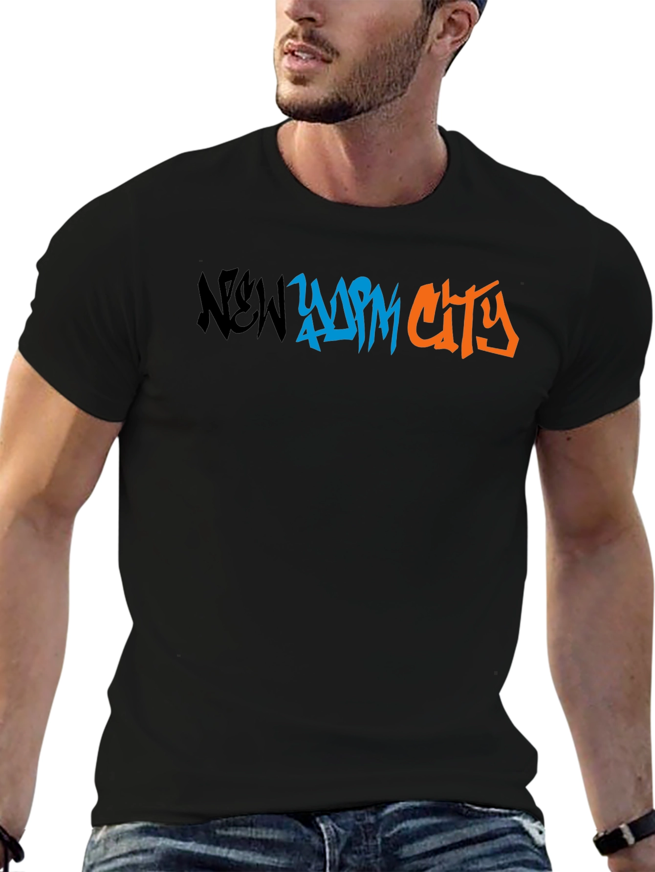 New York City Graffiti Graphic Tee - Black
