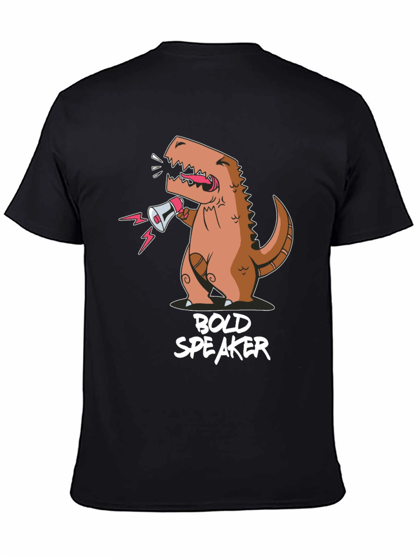 Bold Speaker Dinosaur Graphic T-Shirt