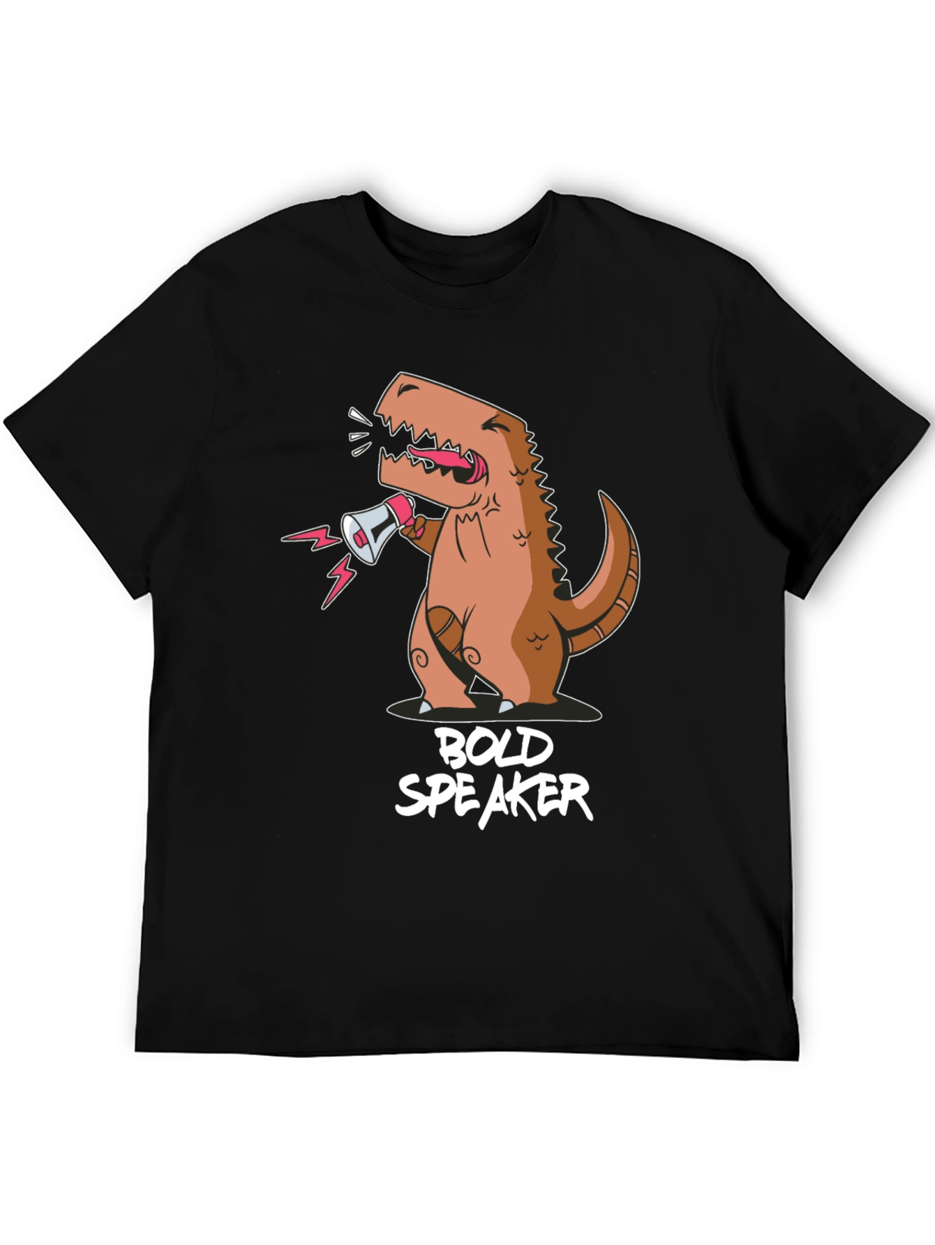 Bold Speaker Dinosaur Graphic T-Shirt