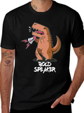 Bold Speaker Dinosaur Graphic T-Shirt