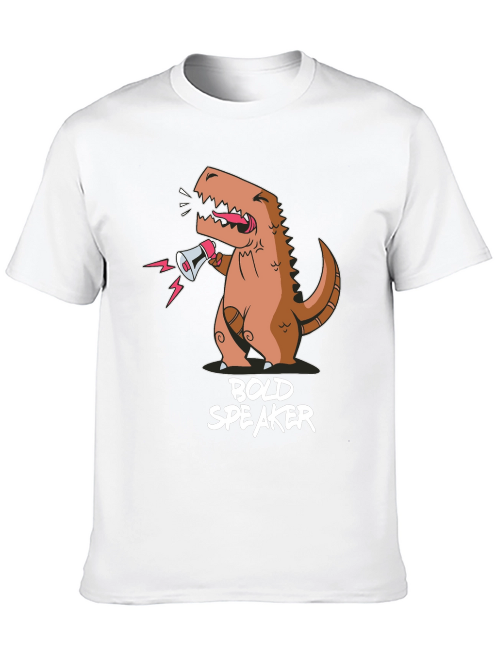 Bold Speaker Dinosaur Graphic T-Shirt