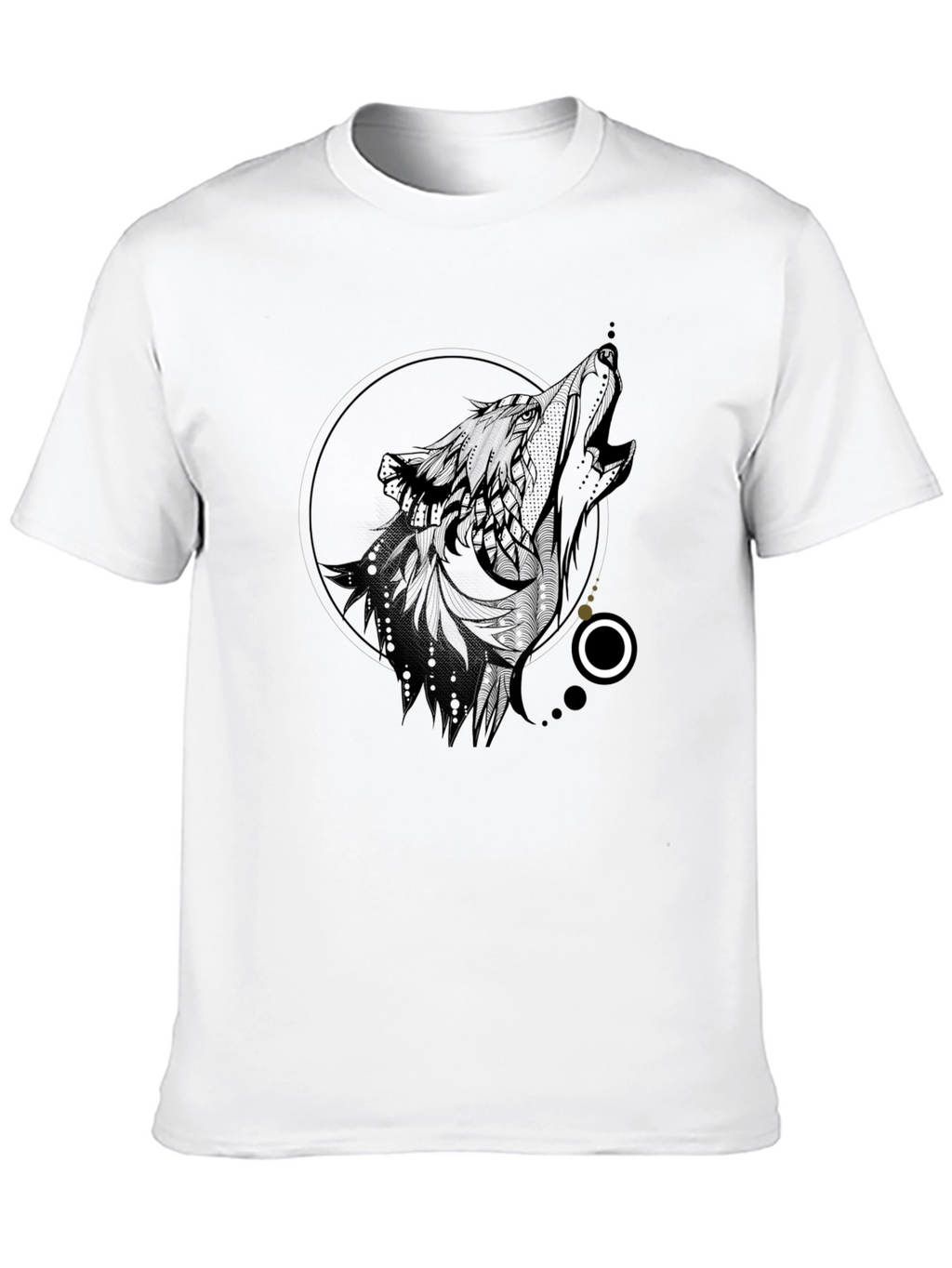Wolf Graphic Black T-Shirt - Unique Design