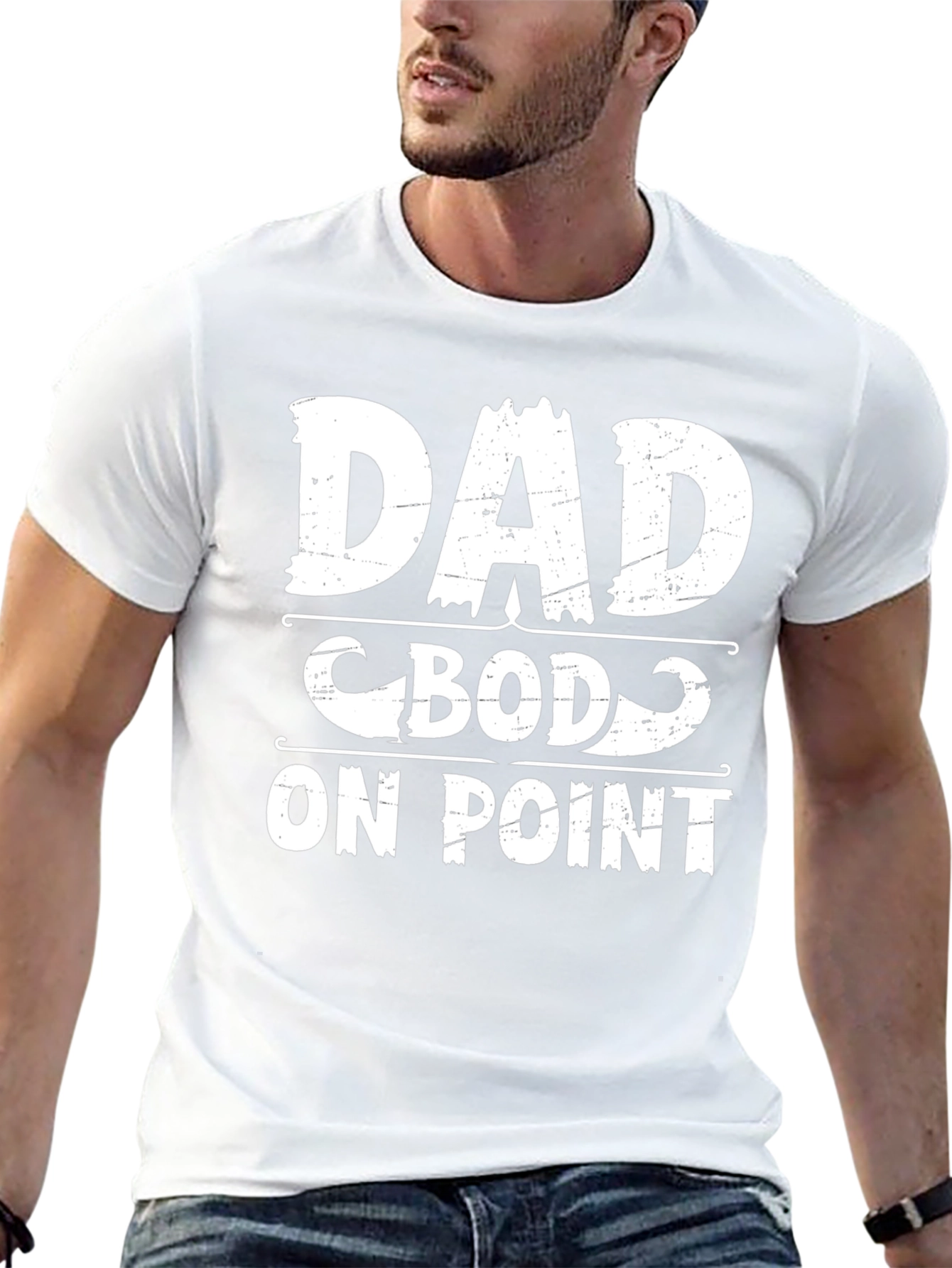 Dad Bod On Point Funny Graphic T-Shirt