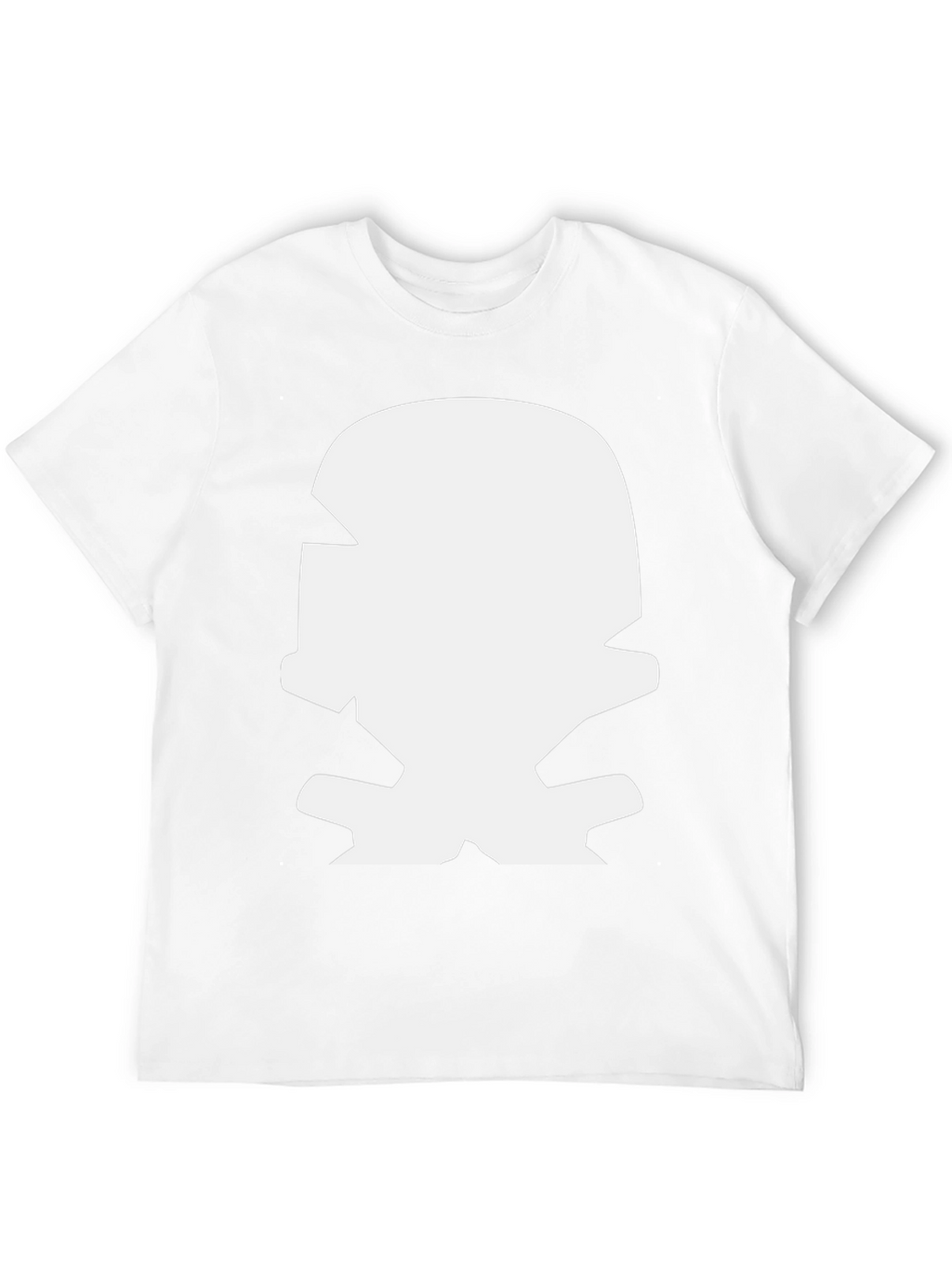 Bold Graphic Tee: White Mascot Design on Black