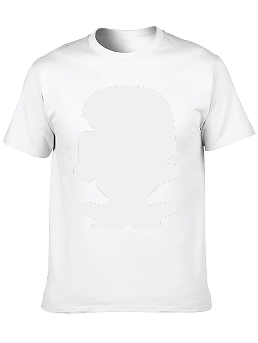 Bold Graphic Tee: White Mascot Design on Black