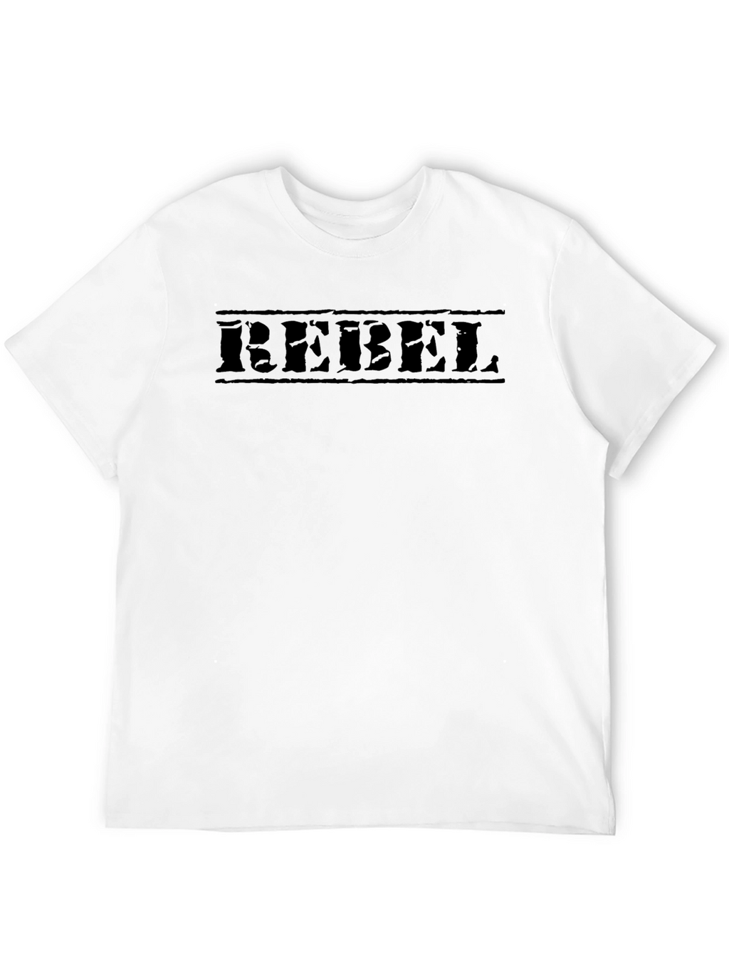 Rebel Graphic Print T-Shirt - Solid Black