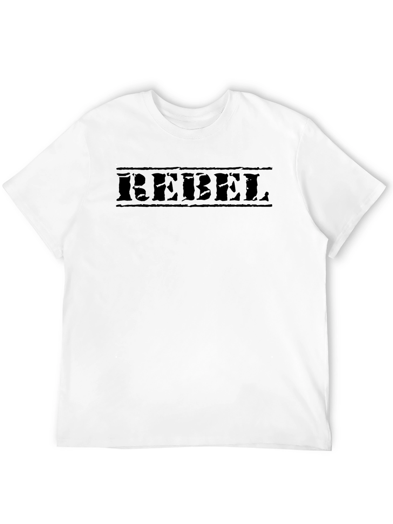 Rebel Graphic Print T-Shirt - Solid Black