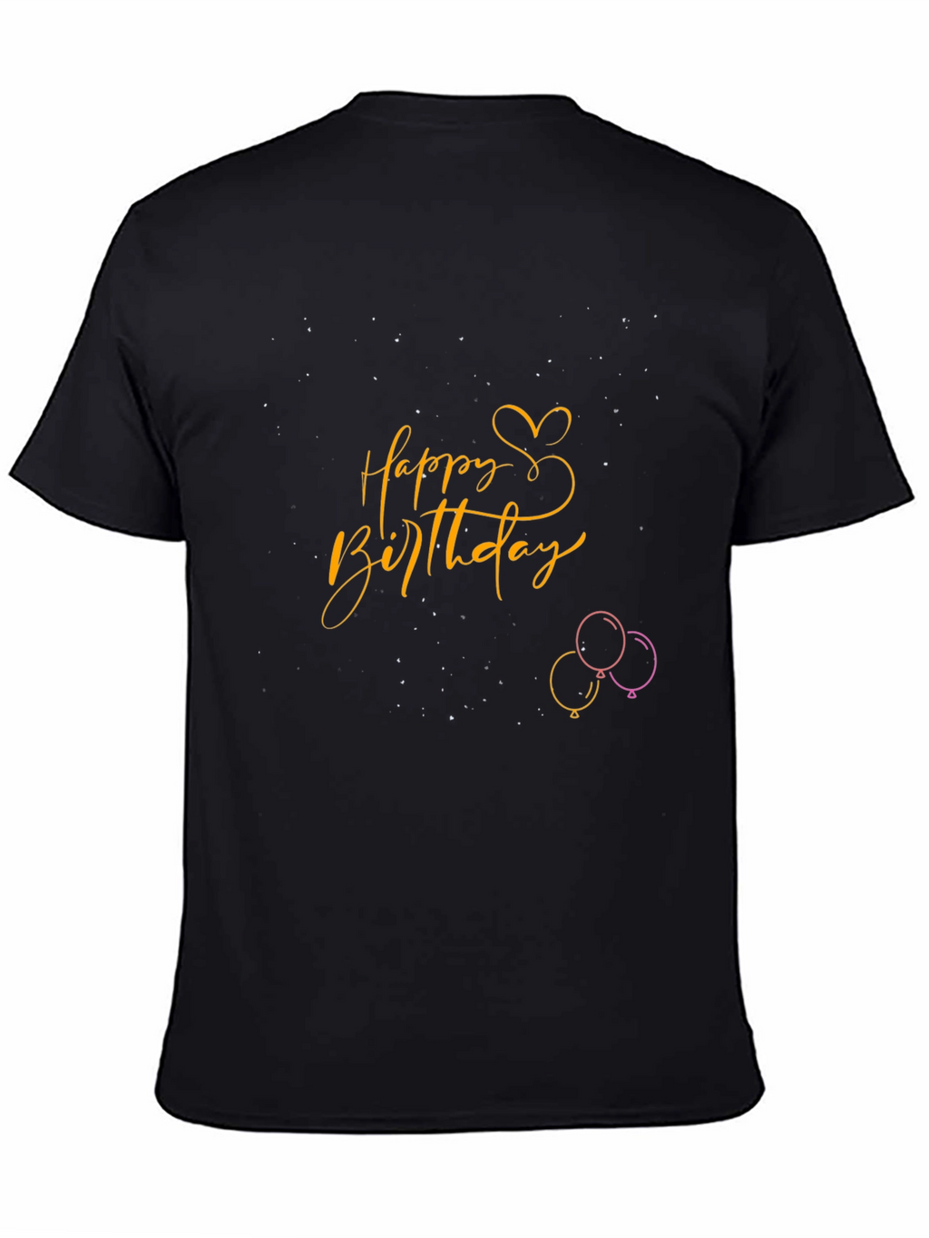 Happy Birthday Graphic Tee | Mens Black T-Shirt