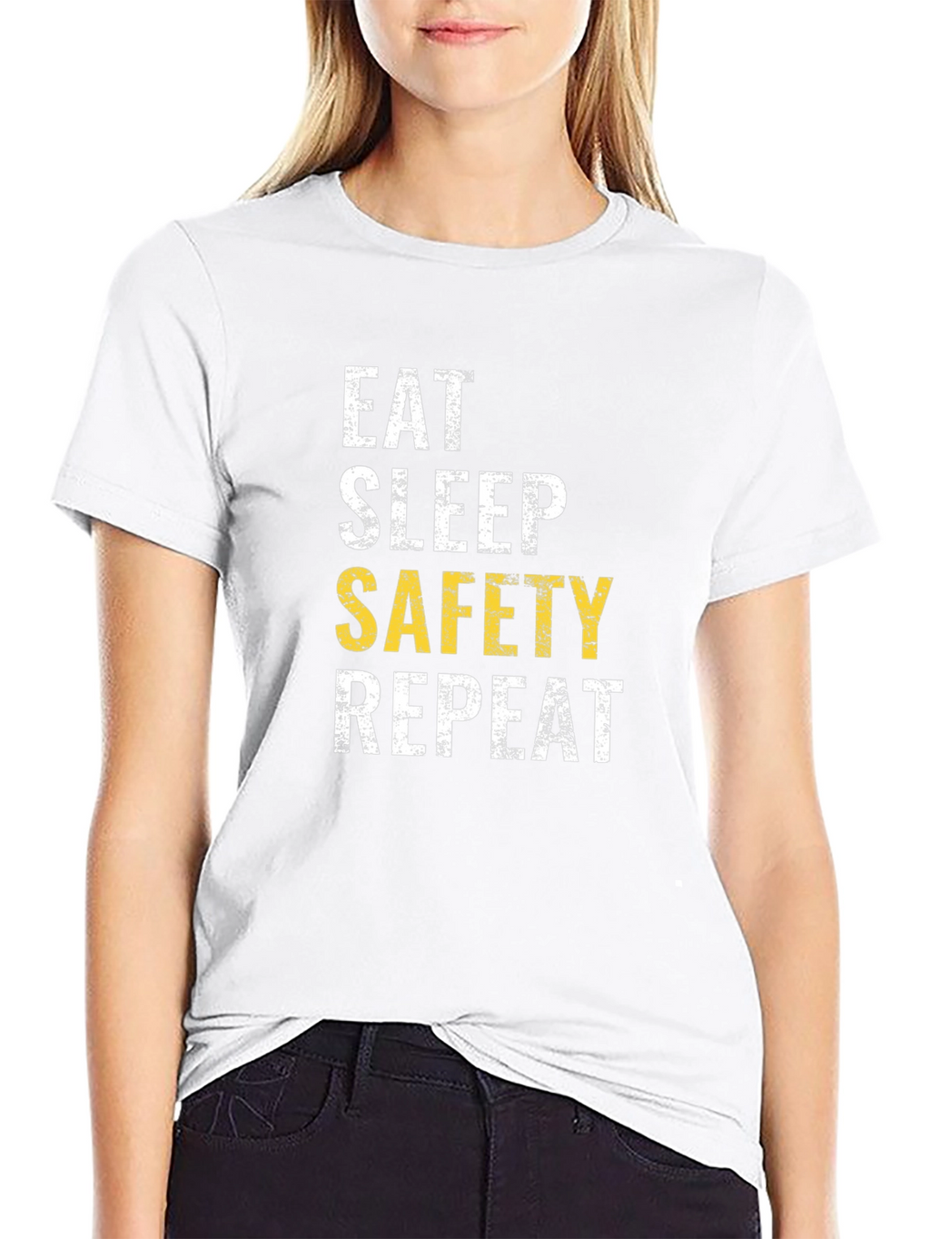 Eat Sleep Safety Repeat T-Shirt Funny Work Tee