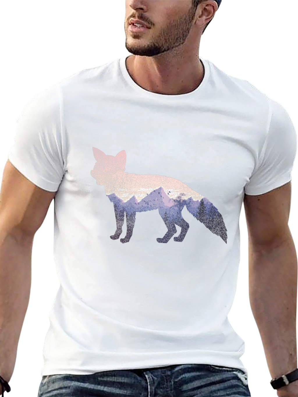 Fox Nature Graphic Black T-Shirt