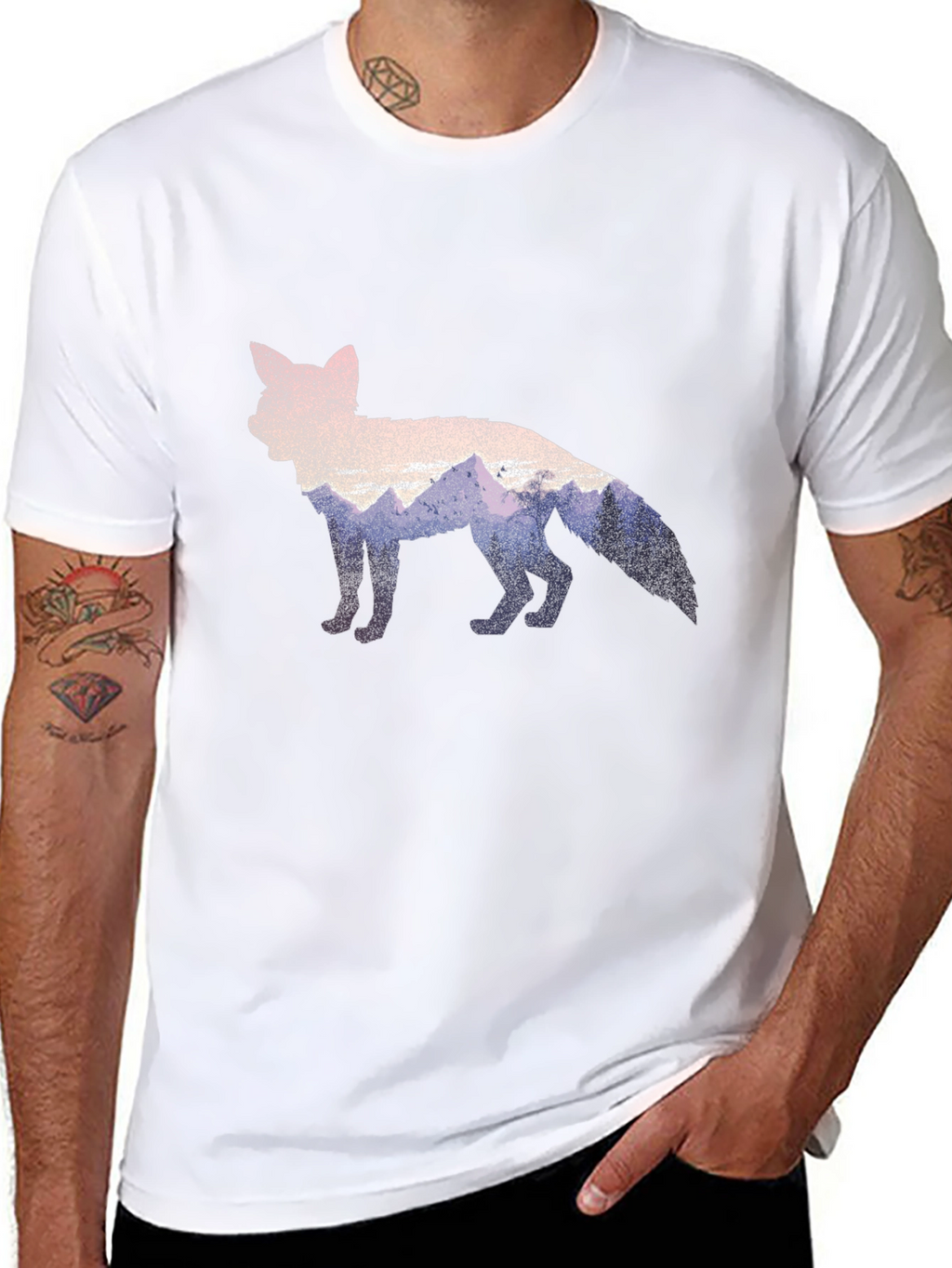 Fox Nature Graphic Black T-Shirt